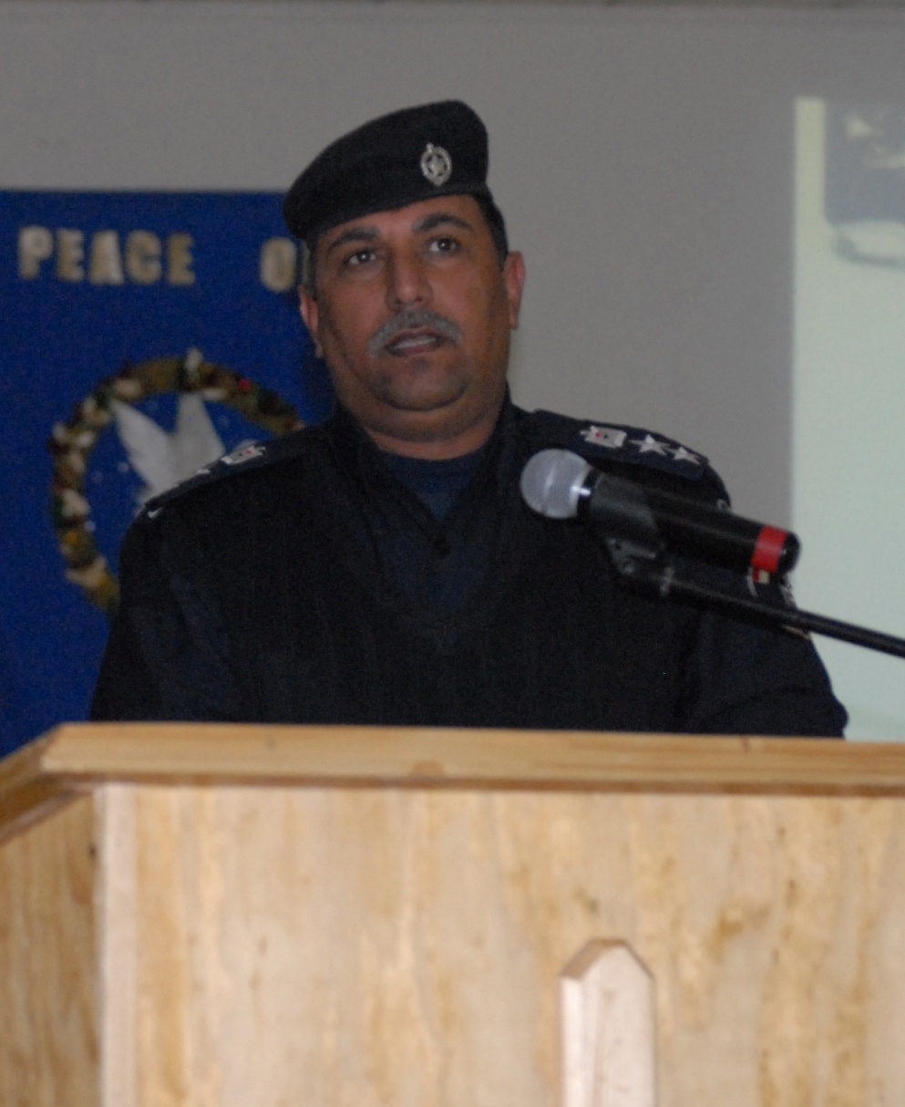 Dhi Qar Iraqi Highway Patrol commander addresses 41st IBCT Covoy Commanders Conference