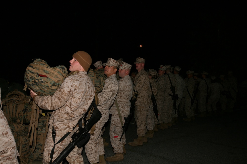 1st MLG Marines Leave for Afghanistan