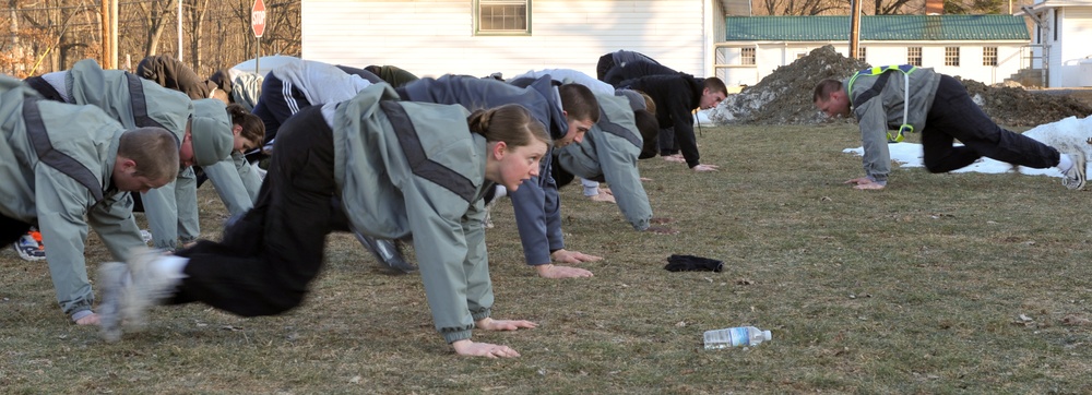 Pennsylvania National Guard recruits conduct PT