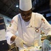 Army Reserve Sgt. Alveranga competes in the Contemporary Category event at Army Culinary Arts Competition