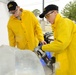 Skinner, Beard, Vaughan compete in five-block ice carving at Army Culinary Arts Competition