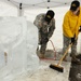 Skinner, Beard, Vaughan compete in five-block ice carving at Army Culinary Arts Competition