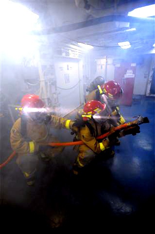 USS Enterprise demonstrate fire control techniques