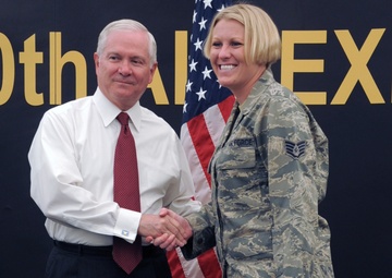 Defense Secretary Gates Visits 380th Air Expeditionary Wing