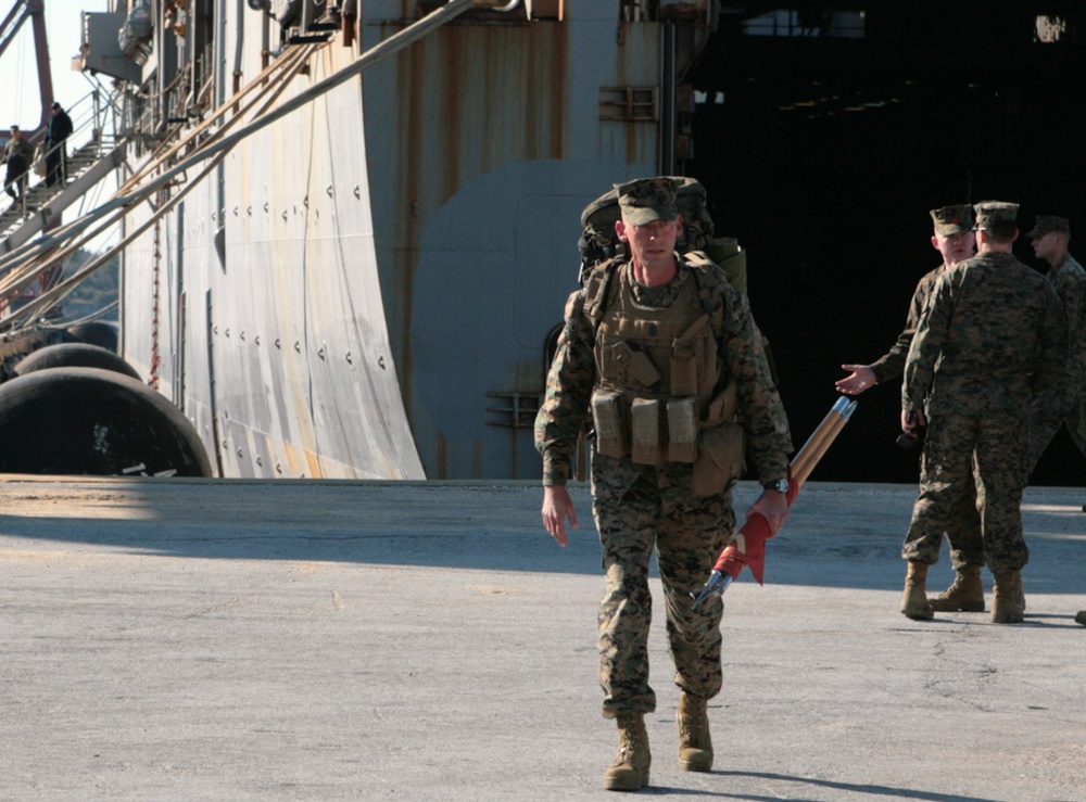 Combat Logistics Battalion 22 Marines return from Haiti