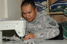 Quartermaster Soldiers keep service members' uniforms looking sharp