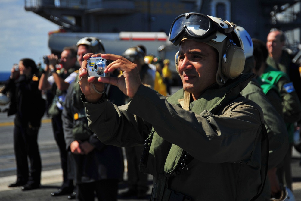 high-speed maneuvers over USS Carl Vinson