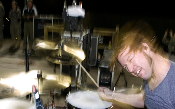 Bad Company performs for the troops