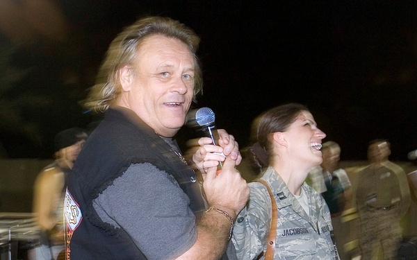 Bad Company performs for the troops