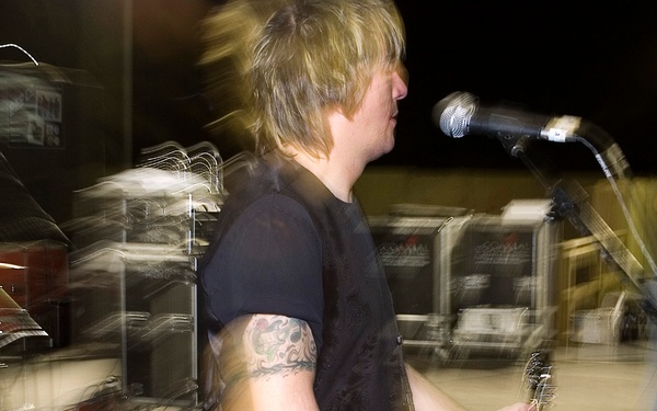 Bad Company performs for the troops