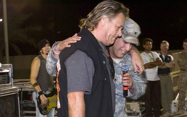 Bad Company performs for the troops