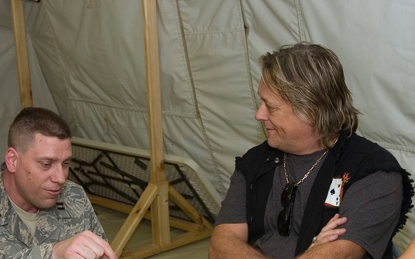 Bad Company performs for the troops