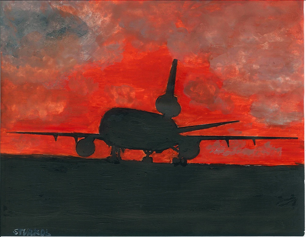 KC-10 Extender Entry for 'Silhouette Series: 380th Air Expeditionary Wing Aircraft,' by Master Sgt. Scott Sturkol