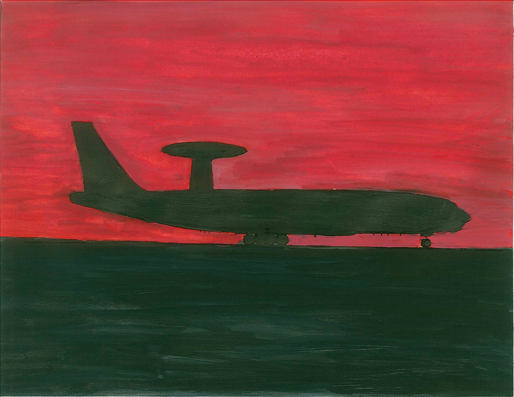 E-3 Sentry Entry for 'Silhouette Series: 380th Air Expeditionary Wing Aircraft,' by Master Sgt. Scott Sturkol