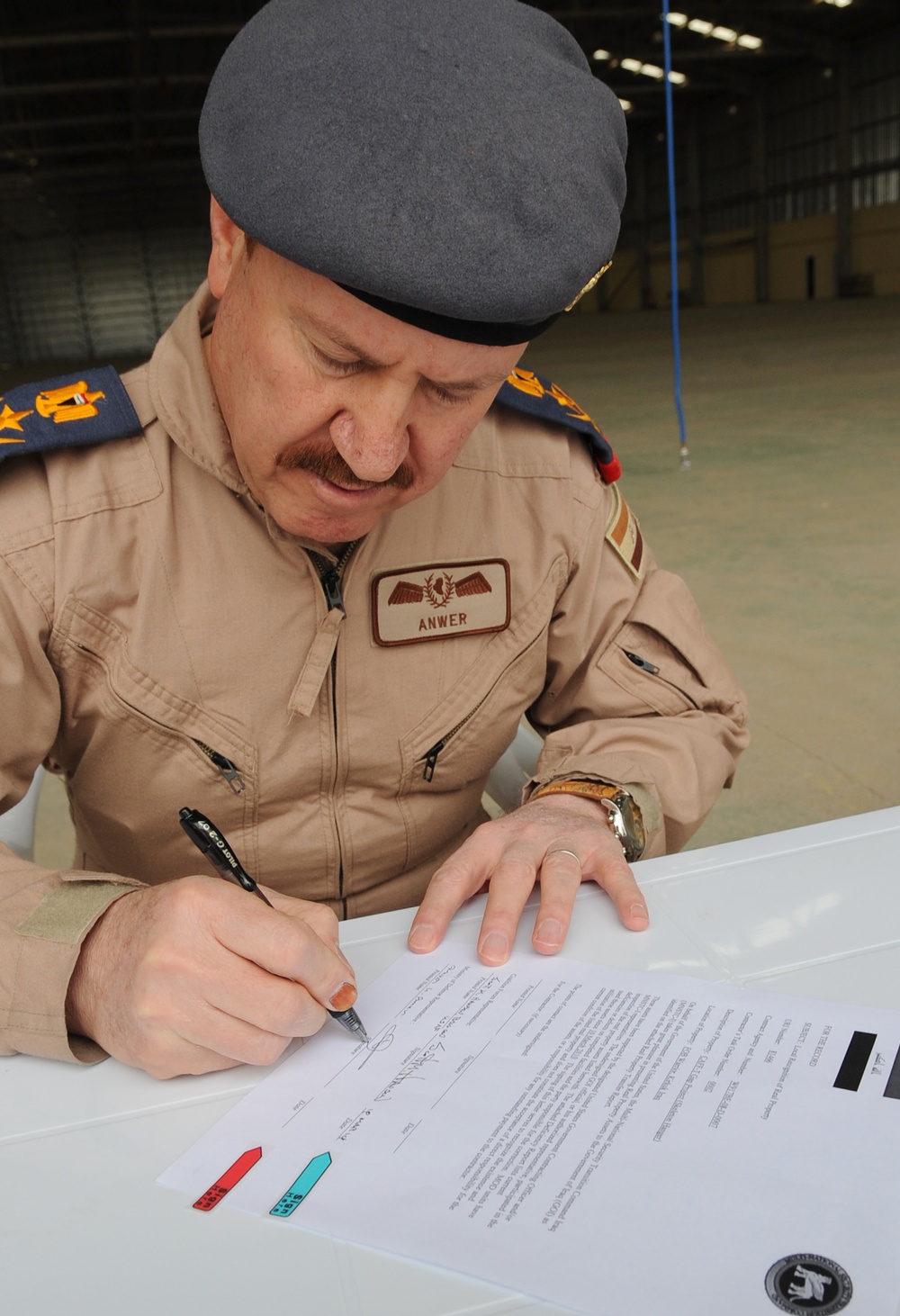 U. S. Air Force Turns Over Aircraft Hangar to Iraqi Air Force