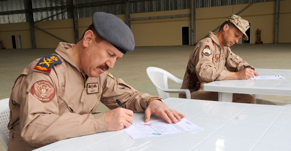 US Air Force Turns Over Aircraft Hangar to Iraqi Air Force