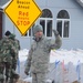 over-land flooding in Lidgerwood, North Dakota