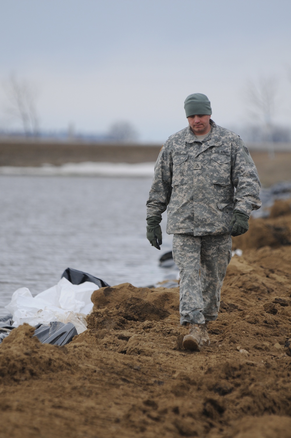 over-land flooding in Lidgerwood, North Dakota