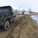 over-land flooding in Lidgerwood, North Dakota