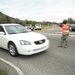 Soldiers inspect vehicles