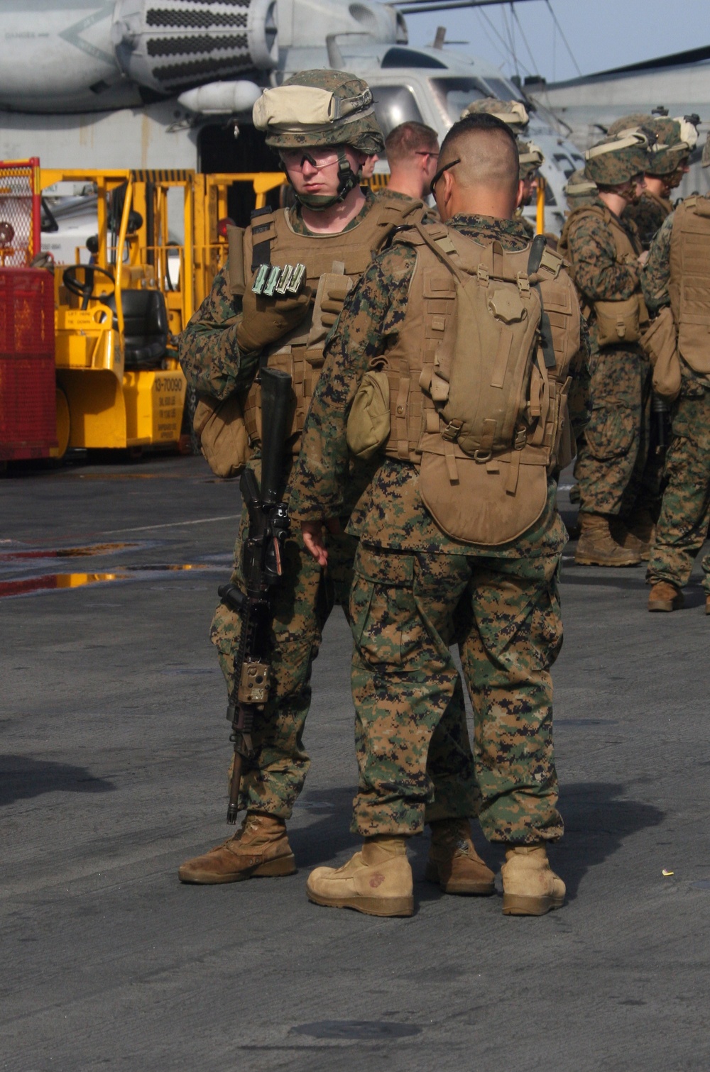 Marines From Lima Company Conduct Live-fire, Close-quarters Marksmanship Drills Aboard USS Bataan