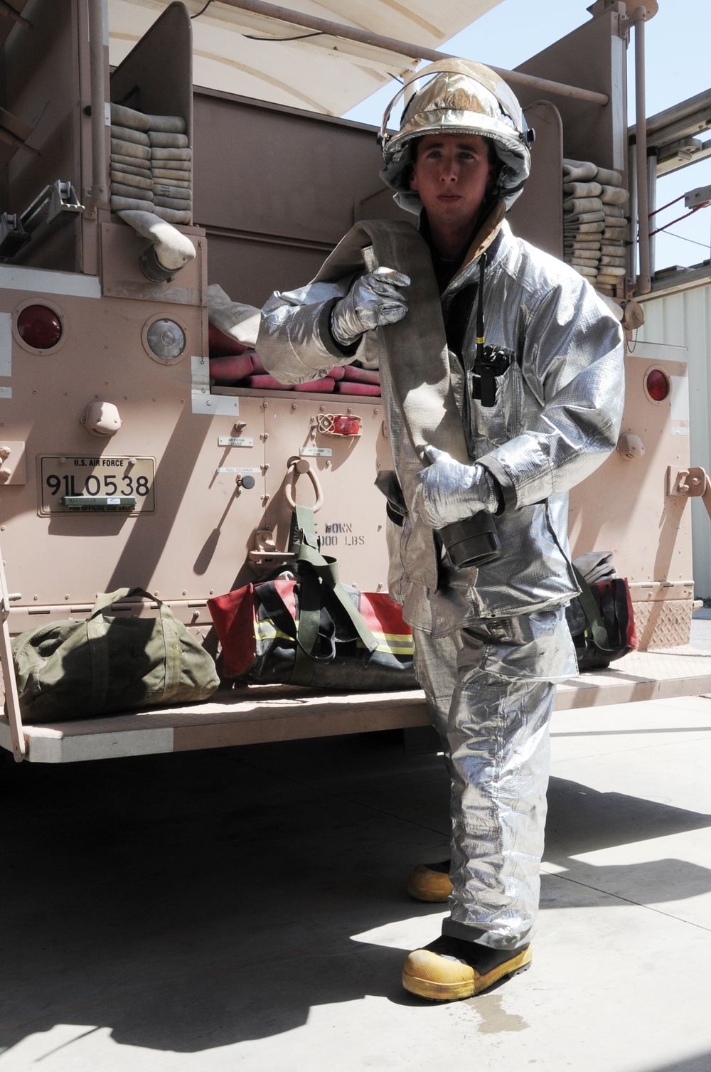 Charleston Airman, Oconomowoc Native, Supports Fire Protection Efforts for Southwest Asia Wing