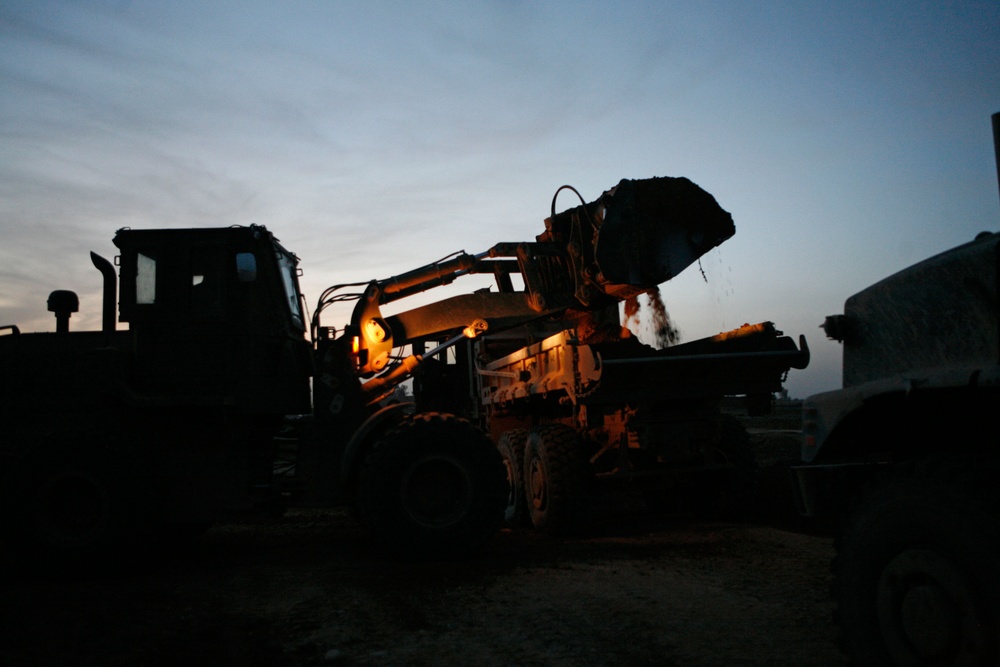 Engineer and logistics battalions work together to fortify infantry battalions positions in Marjah