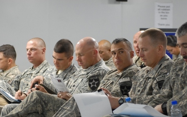 5/2 ID (SBCT) leadership gathers on Kandahar Airfield Afghanistan