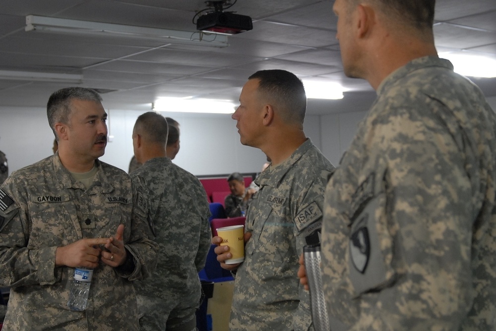 5/2 ID (SBCT) leadership gathers on Kandahar Airfield Afghanistan