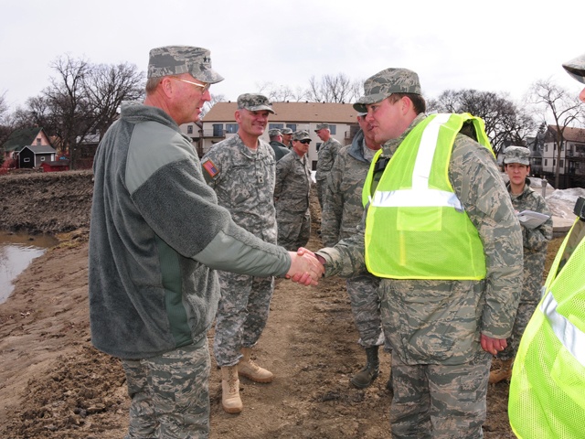 Chief of National Guard Bureau Visits Fargo Flood Sites