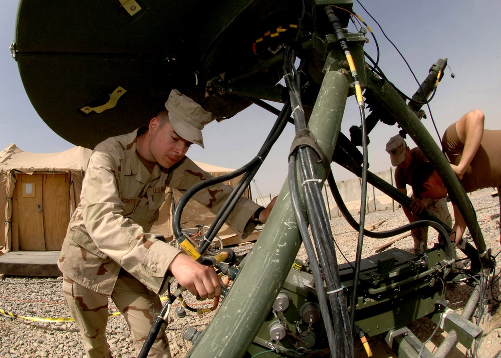 Setting up a satellite