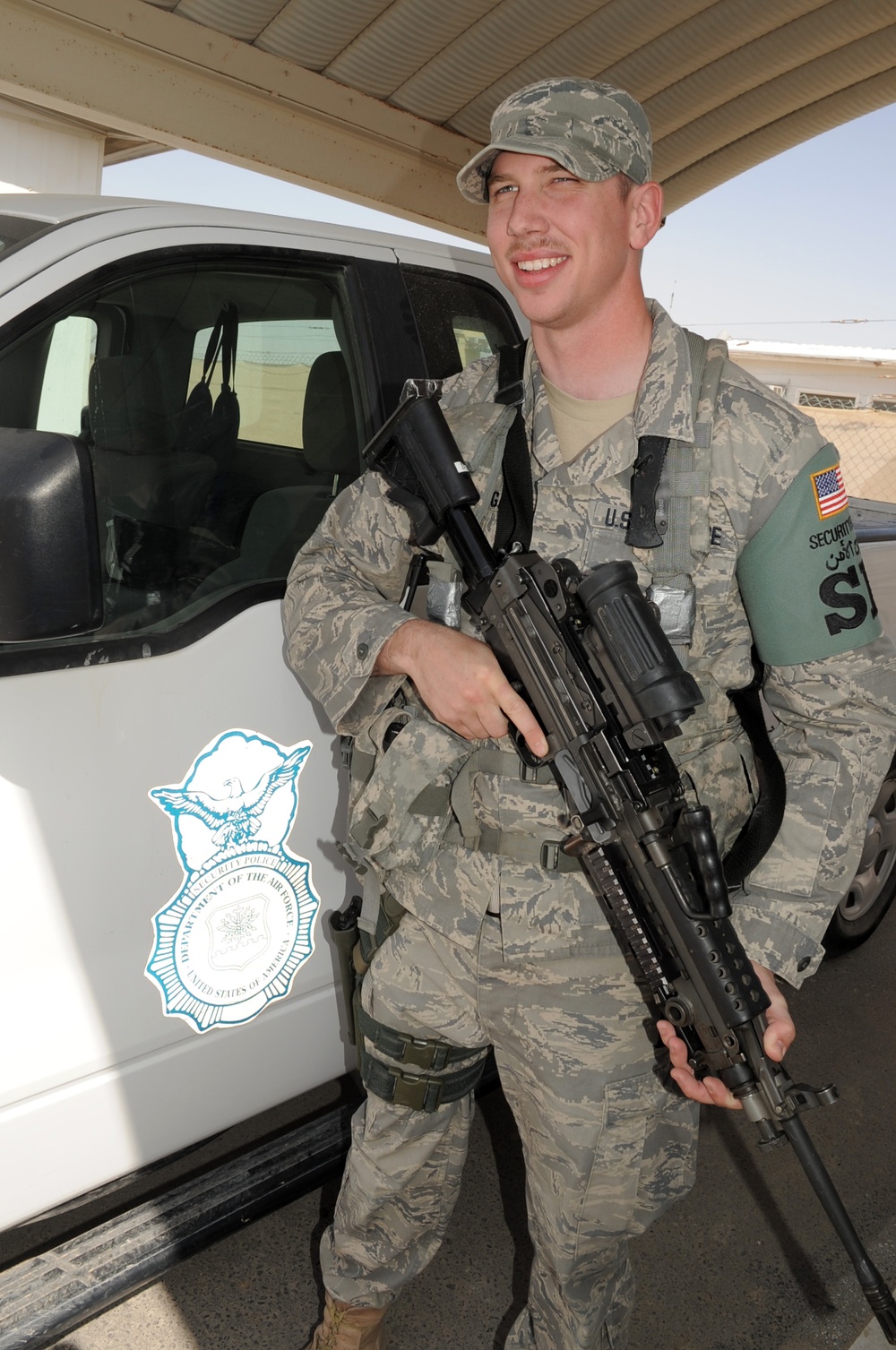 Peterson Airman First Class, Columbia Native, Serves As Installation Patrolman for Southwest Asia Base