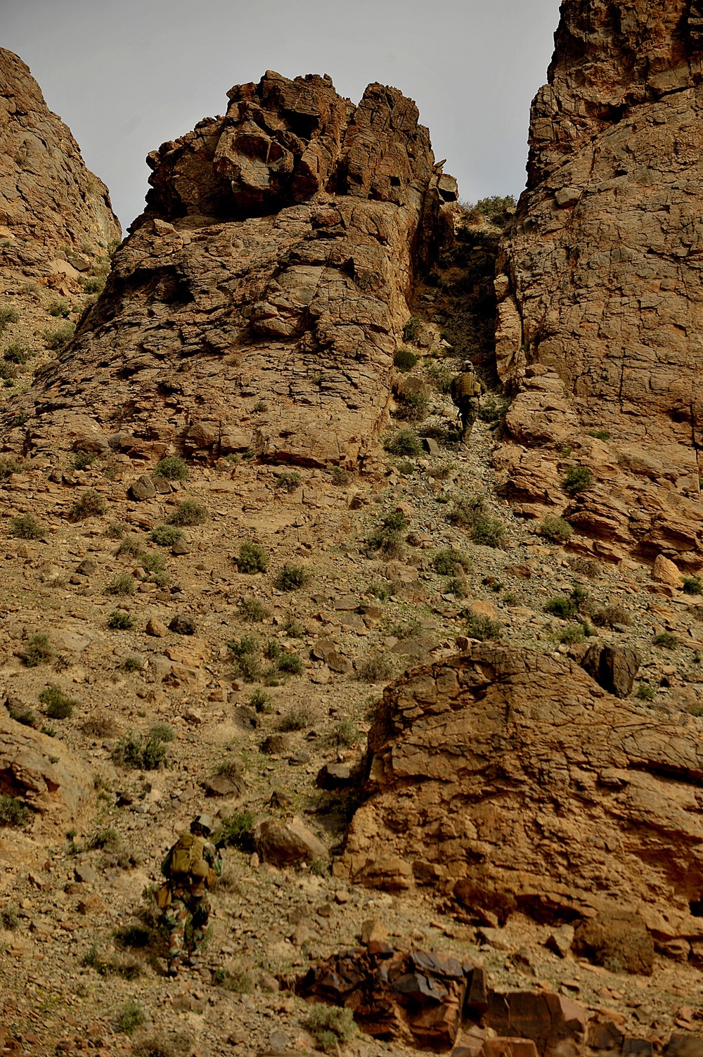 Coalition Forces Are Re-Routed During a Route Recon Patrol