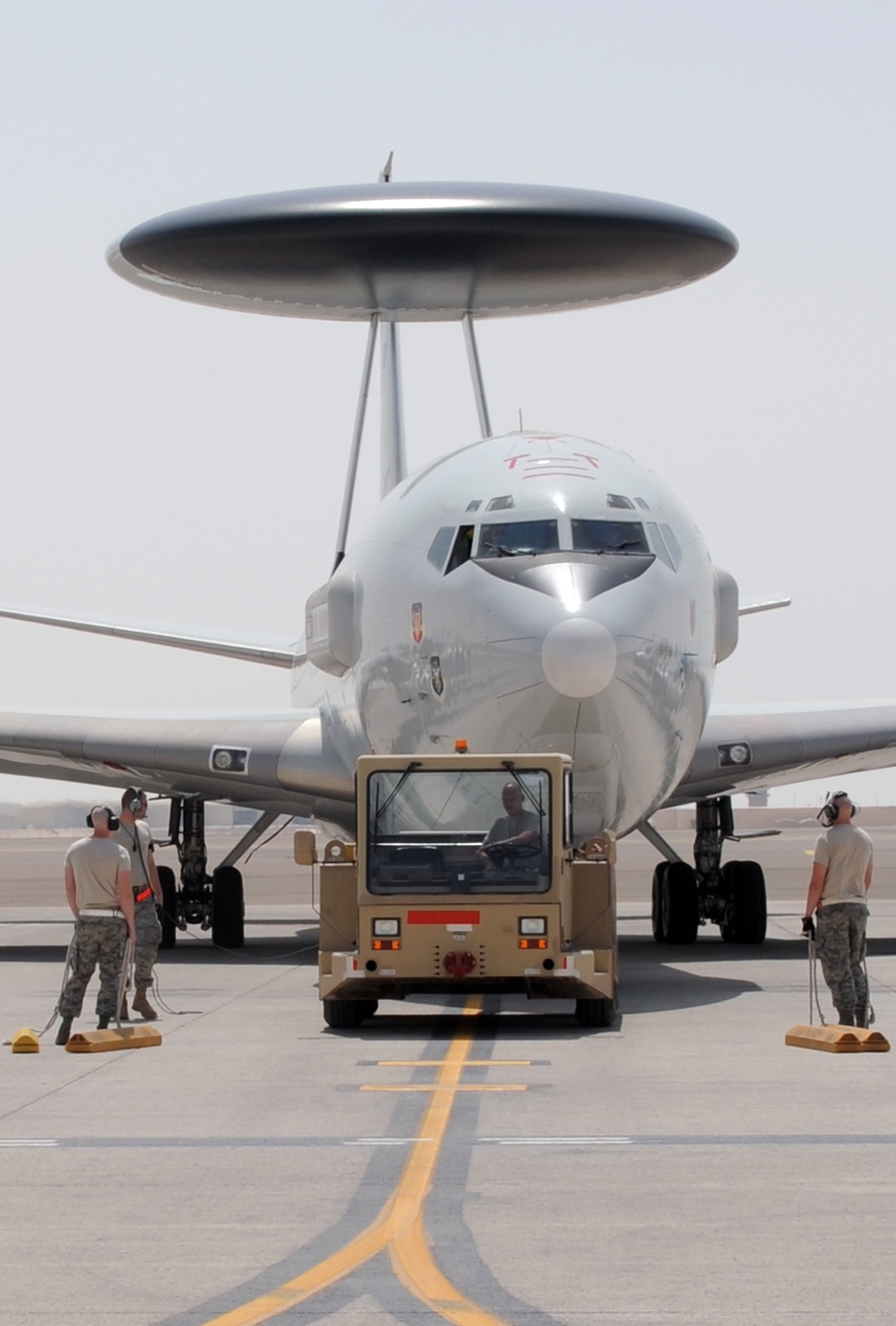 Sentry Maintenance Airmen Recover E-3 in Southwest Asia