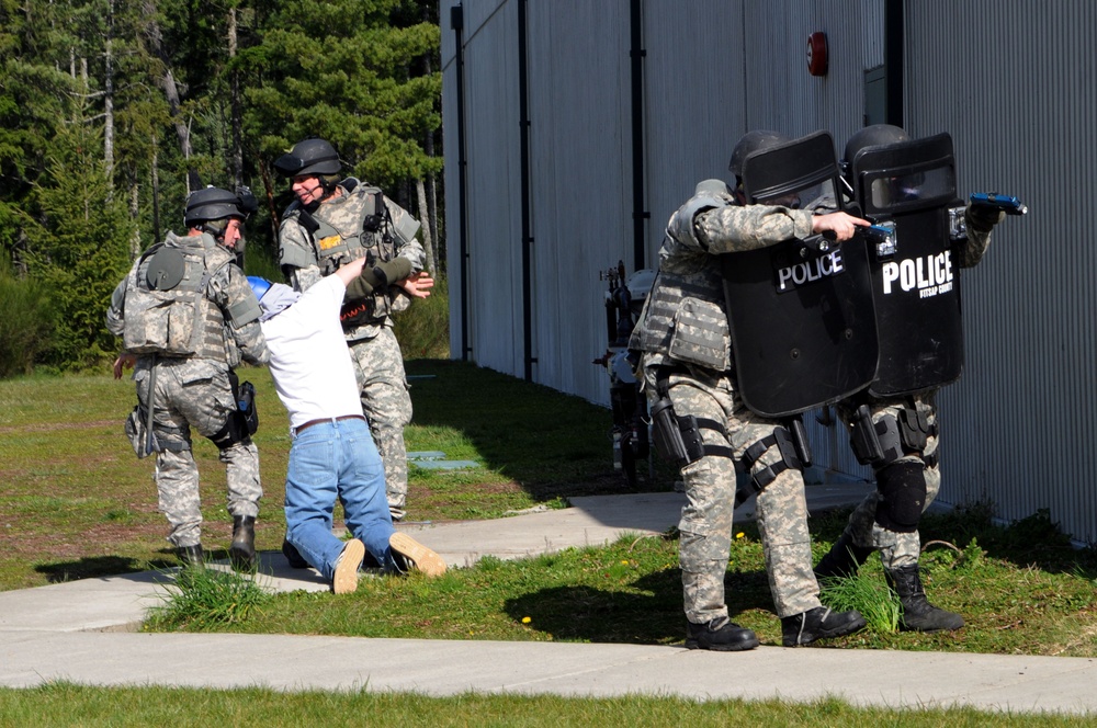 a simulated hostage situation at Naval Base Kitsap Bangor