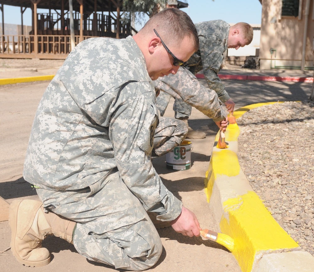Sustainment Soldiers travel to JBB to renovate buildings for future occupancy by replacement units