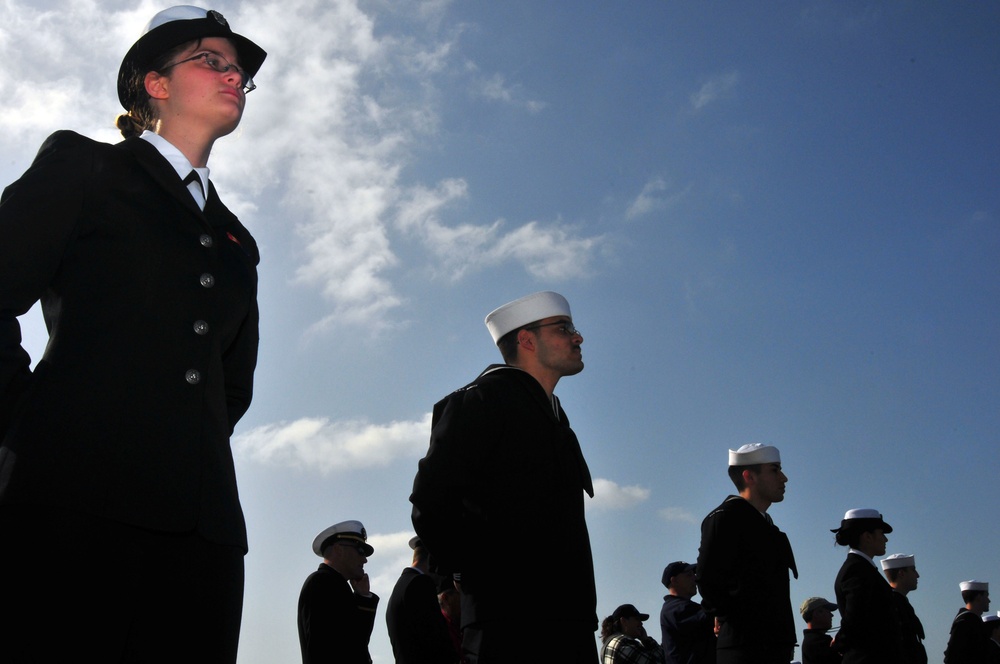 Nimitz arrives home