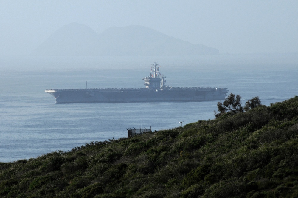 Nimitz arrives home