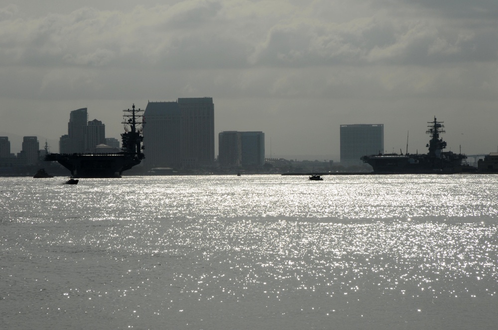 Nimitz arrives home