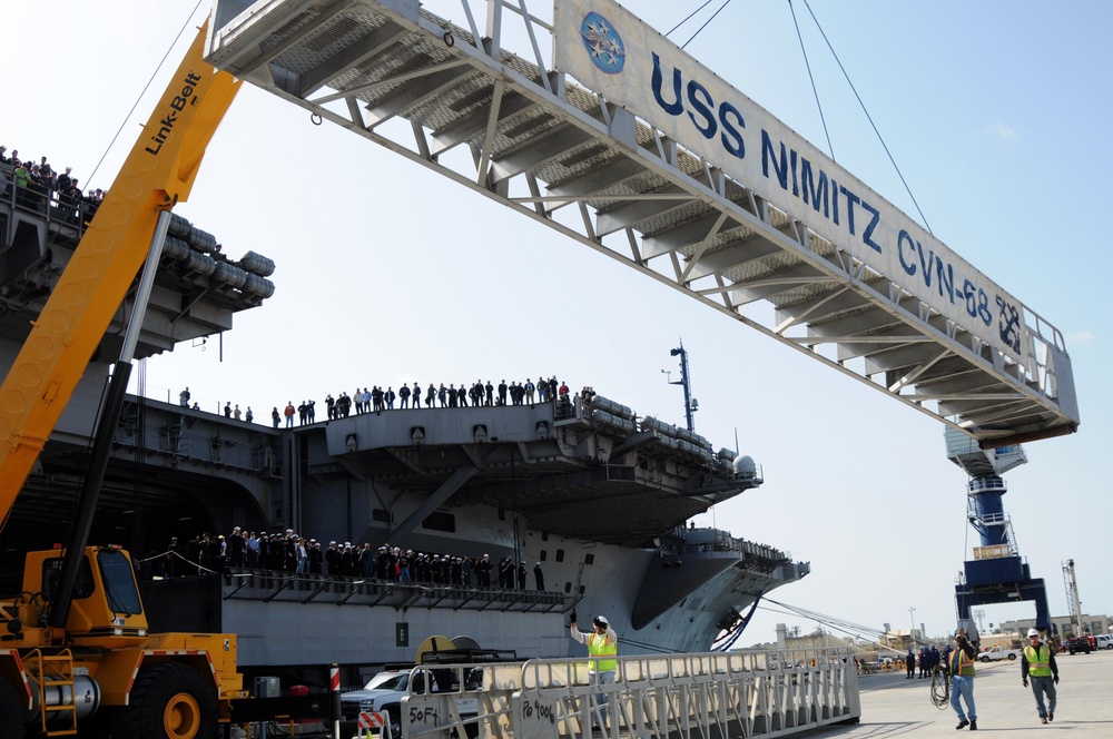 Nimitz arrives home