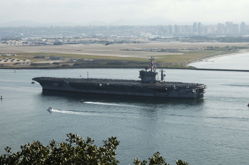 Nimitz arrives home