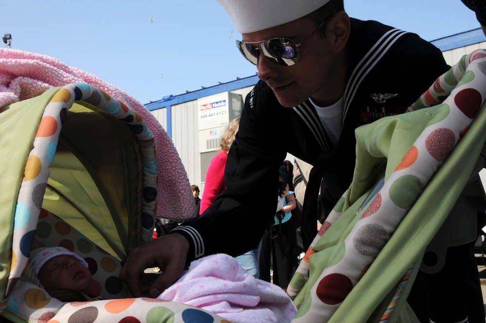 Nimitz arrives home