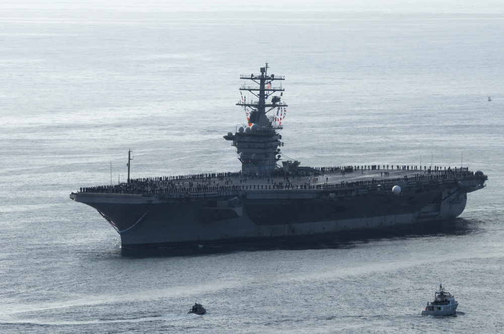 Nimitz arrives home