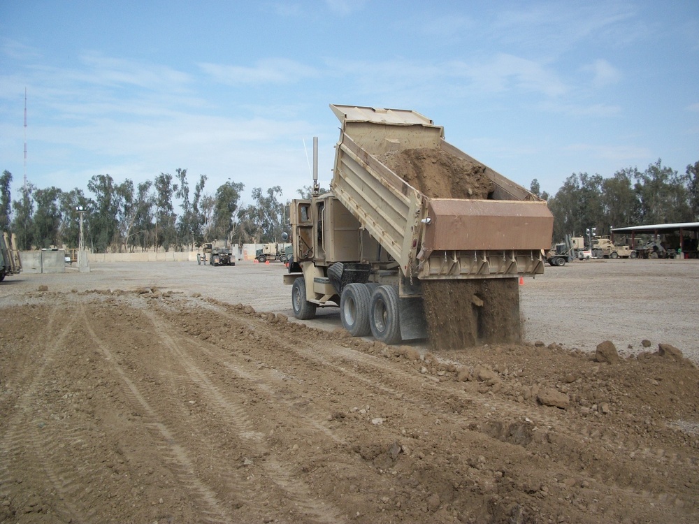 Engineers grade and gravel MRT yard