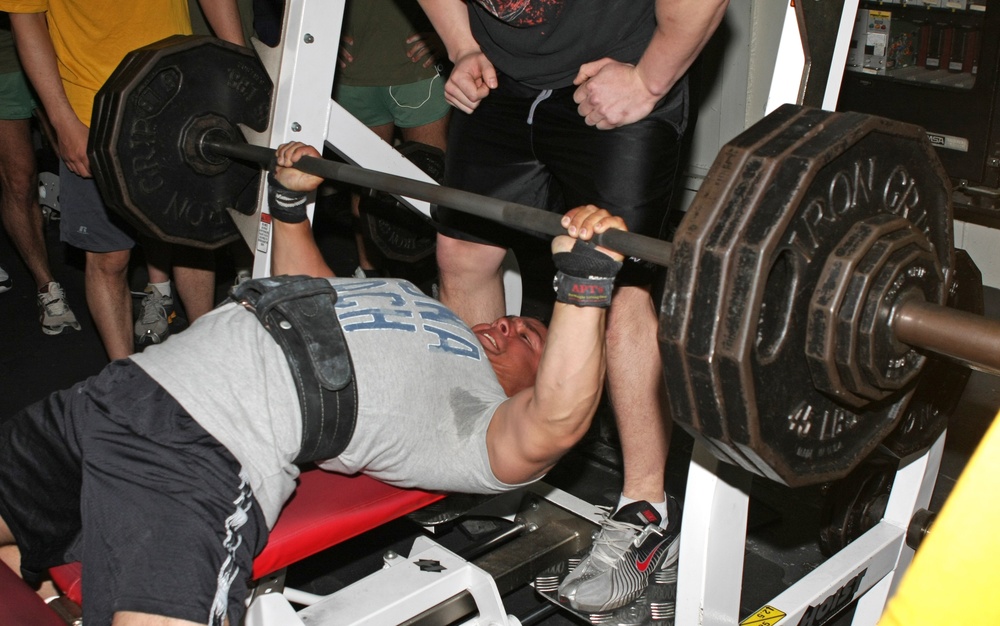 Marines From the 22nd MEU Compete in a Race Aboard USS Bataan, During a Fun-in-the-Sun Day