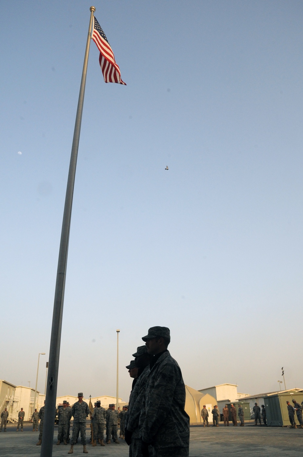 380th AEW Airmen Hold Retreat Ceremony