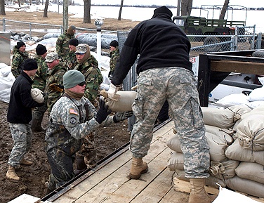 ARMY NATIONAL GUARD HELPS Northeast South Dakota fight flood