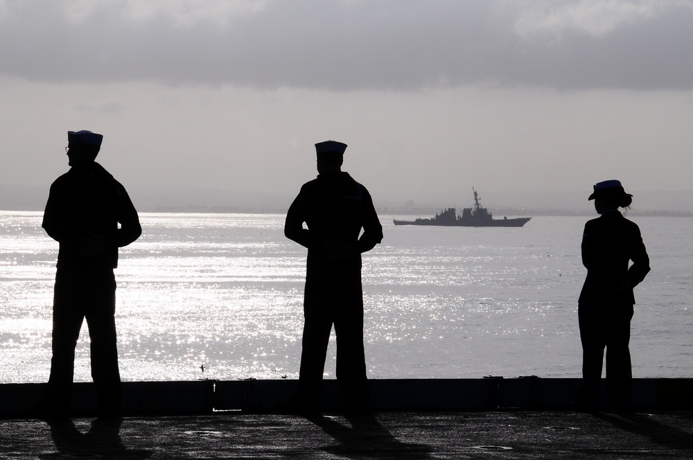 USS Nimitz in San Diego