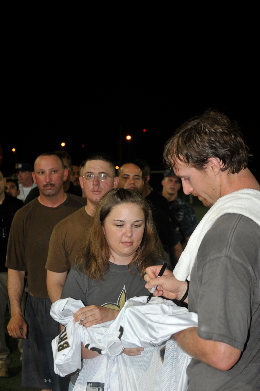 Drew Brees and NFL Players Visit CJTF-HOA in Djibouti