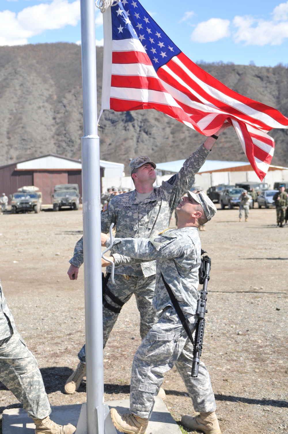 MNBG-E Soldiers hand over responsibility of Camp Nothing Hill to Turkish force